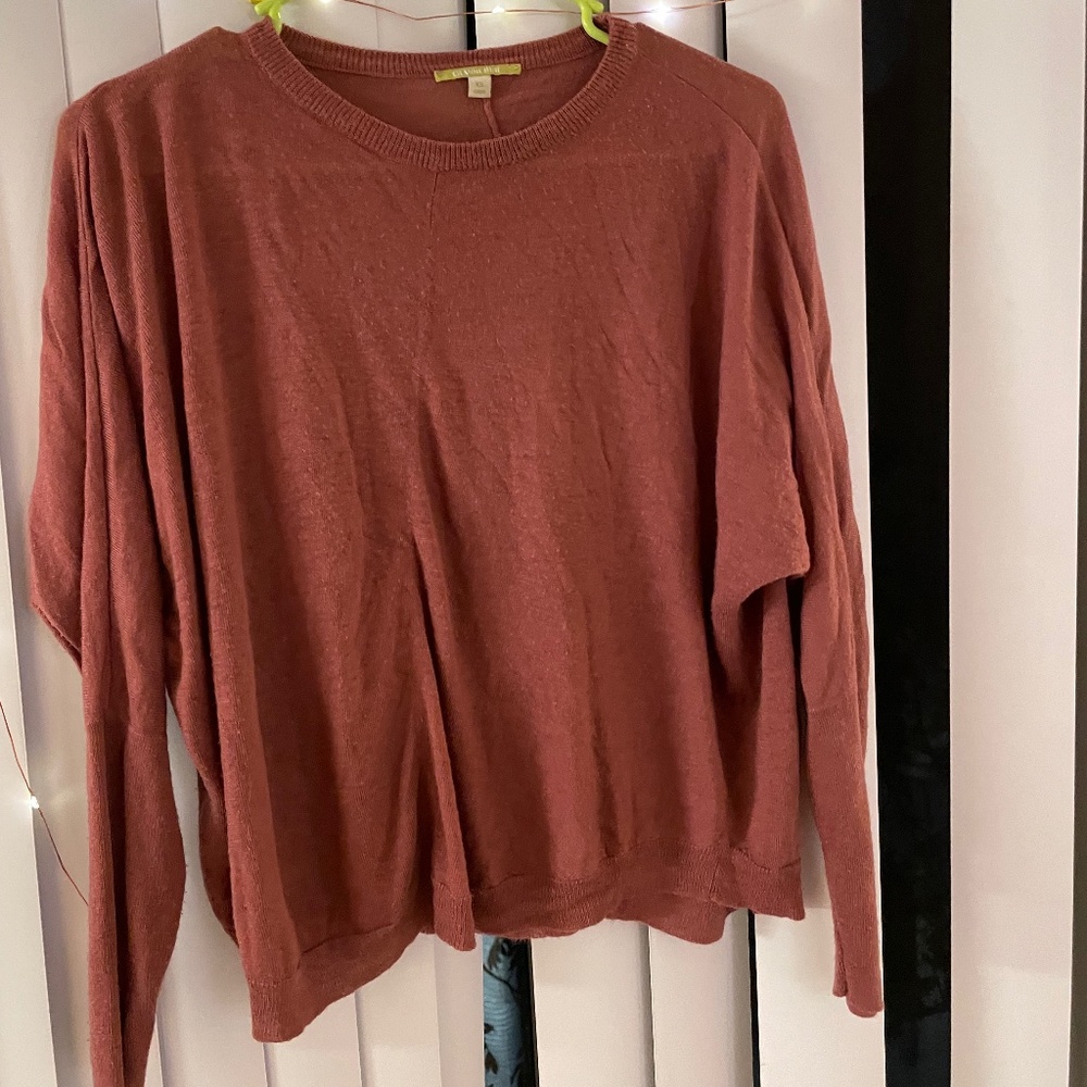 Blush rose thin long sleeve sweater